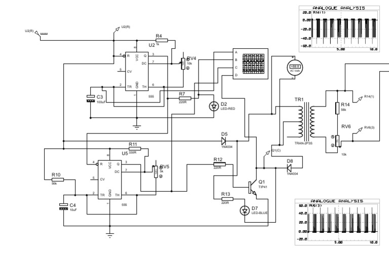 Circuit Diagram for 555 Timer LED Control | PDF