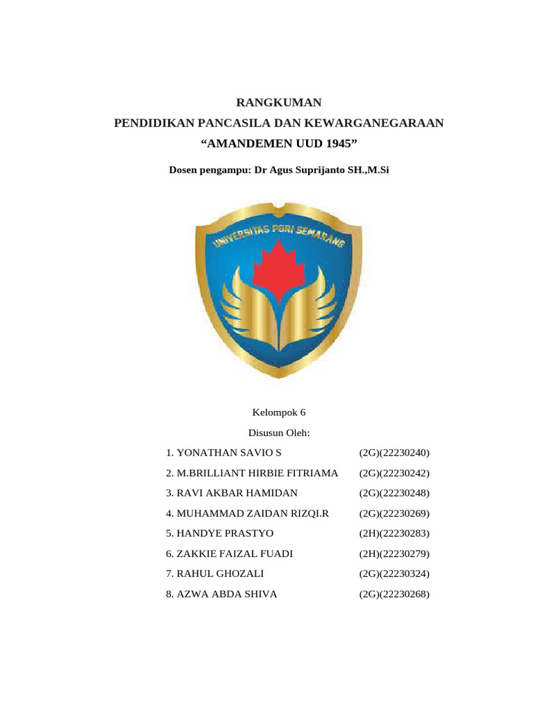 Amandemen UUD 1945: Perubahan Penting | PDF