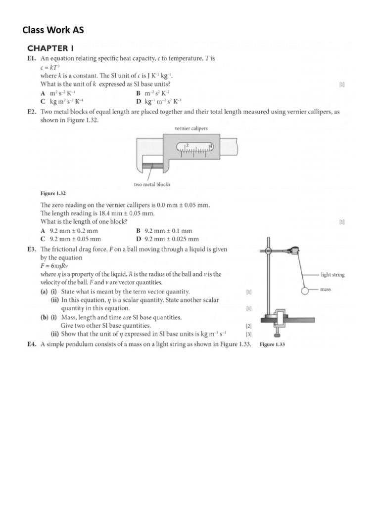 Class Work AS Part 1 | PDF