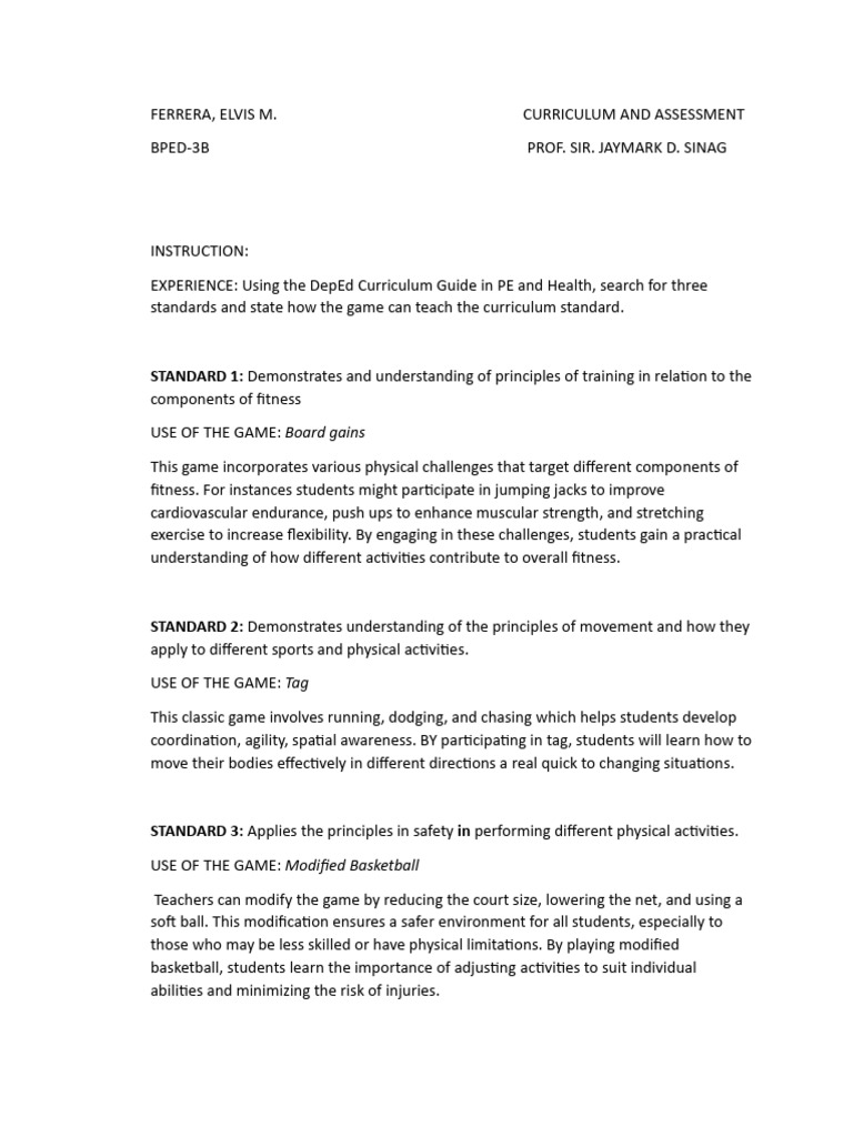 Instruction Strategies in Pe and Health | PDF | Physical Education ...