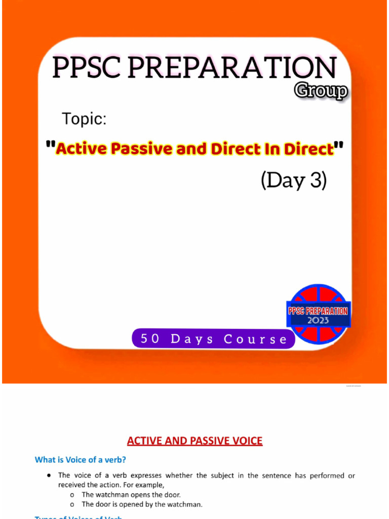 Activ Passive | PDF