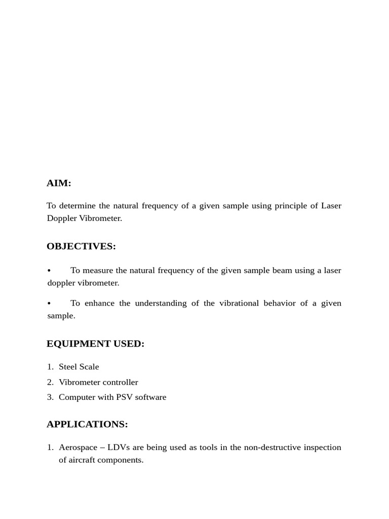 Experiment - Laser Doppler-2 | PDF | Doppler Effect | Electrodynamics
