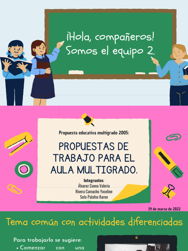 Propuestas para Aula Multigrado 2005 | PDF | Aprendizaje | Salón de clases