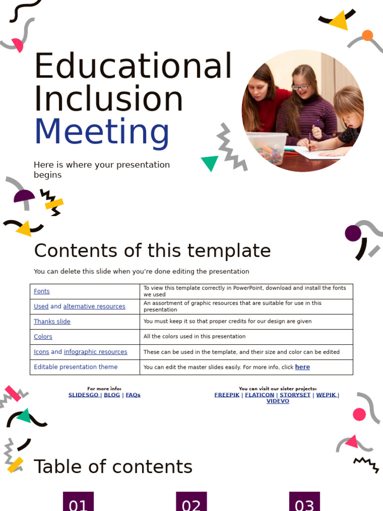 Educational Inclusion Meeting by Slidesgo | PDF | Planets | Saturn