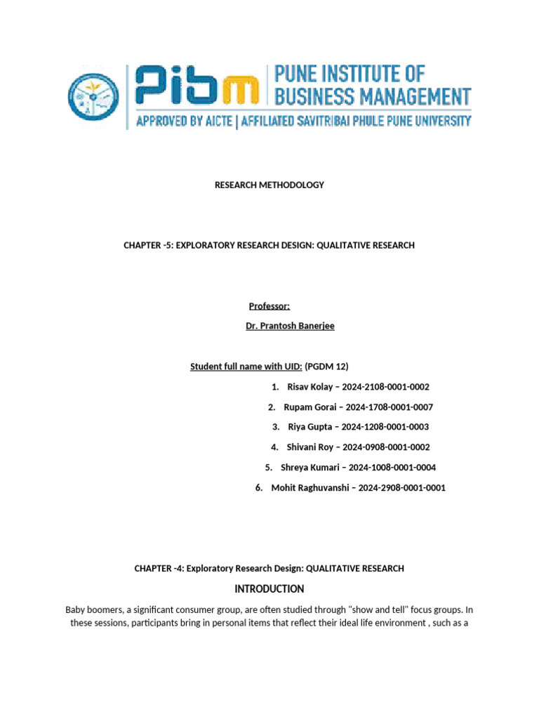 Chapter Summary 5 (Research Methodology) | PDF | Focus Group ...