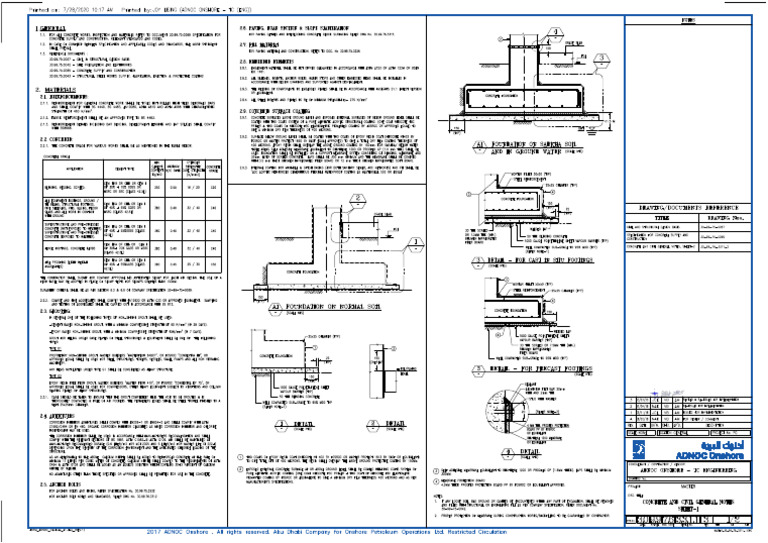 Concrete And Civil General Notes Sheet 1 Pdf