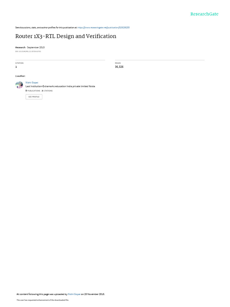 Router 1X3 RTL Design & Verification | PDF | Computer Network | Router ...