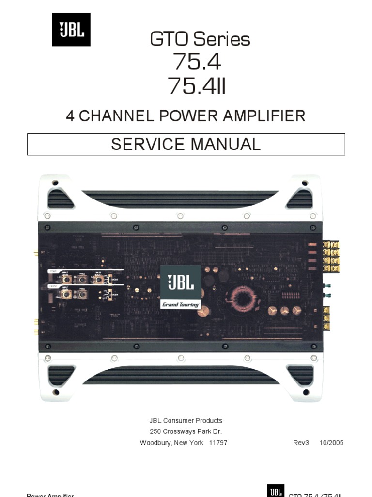 JBL Gto-Series 75.4 75.4-2 SM | | Loudspeaker Amplifier