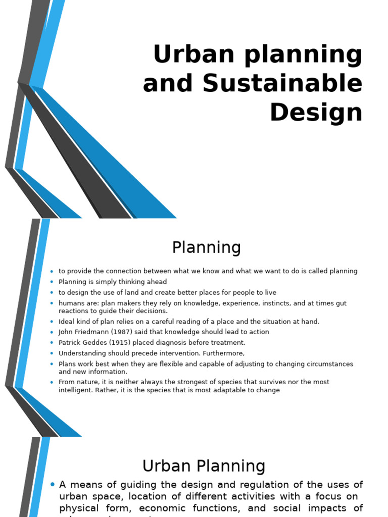 Urban Planning And Sustainable Design Pdf Sustainable Development