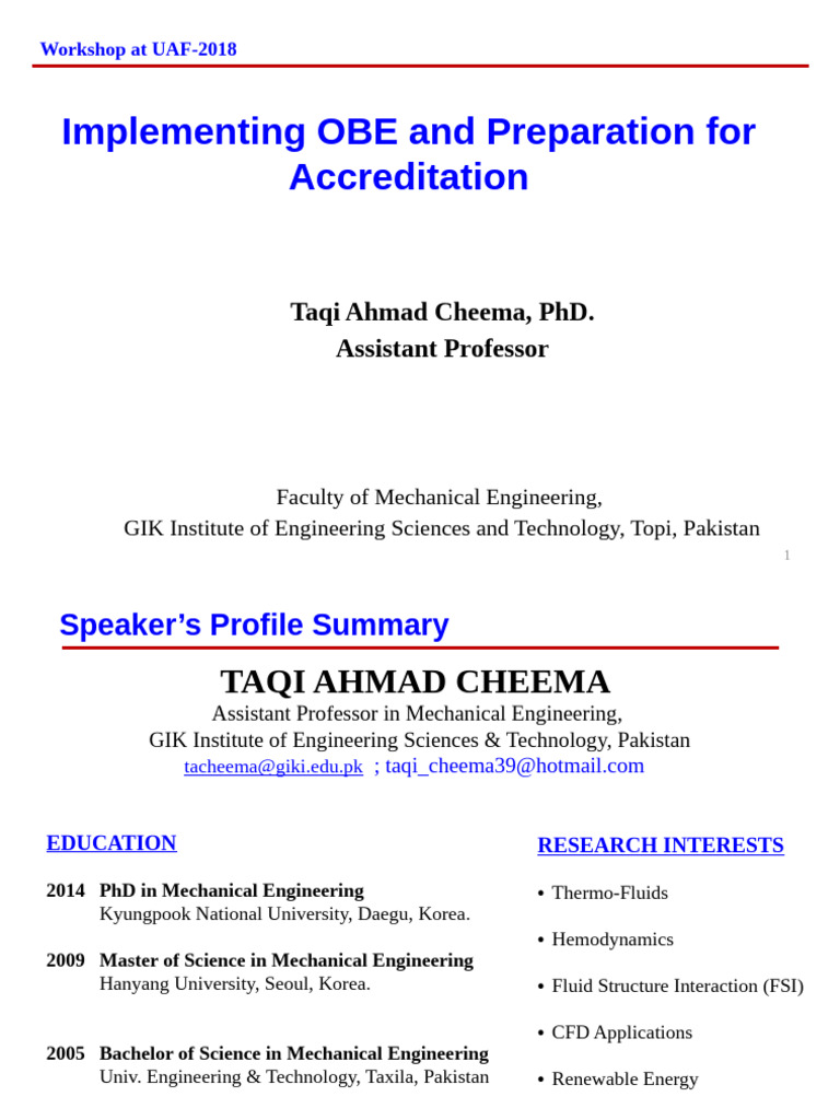 Introduction To Outcome Based Education Pdf Educational Assessment