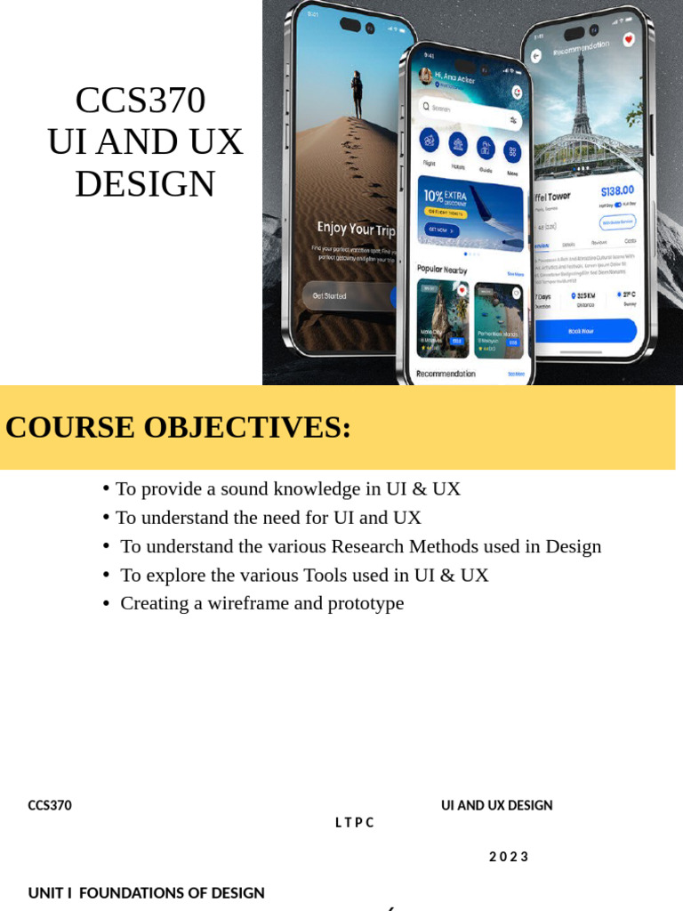 Ccs370-Ui &ux Design-Lecture 1-Ui and Ux Introduction 30.01.2024 | PDF ...