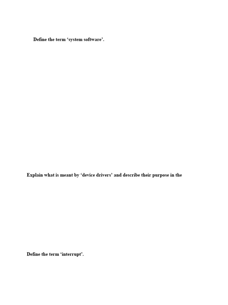 Software Types and Interrupts Explained | PDF | Operating System | Software