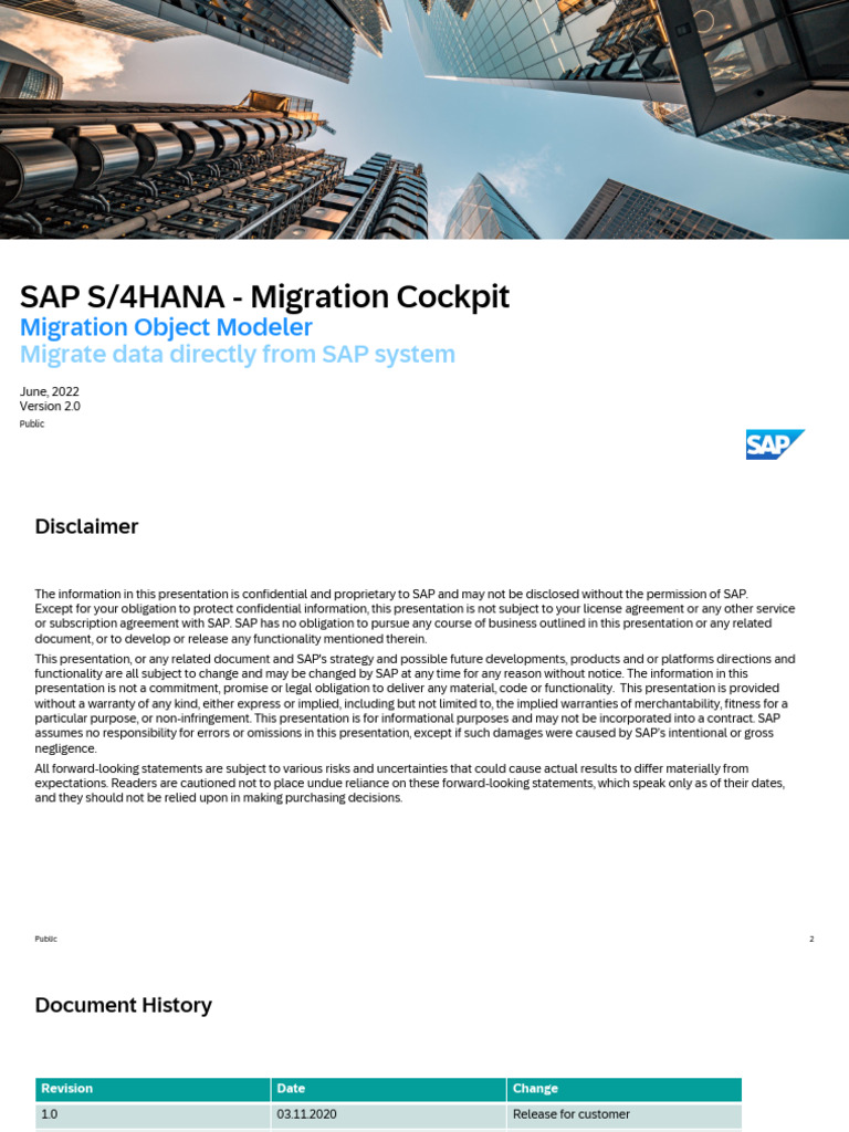 SAP S/4HANA Migration Cockpit Overview | PDF | Computing | Computer ...