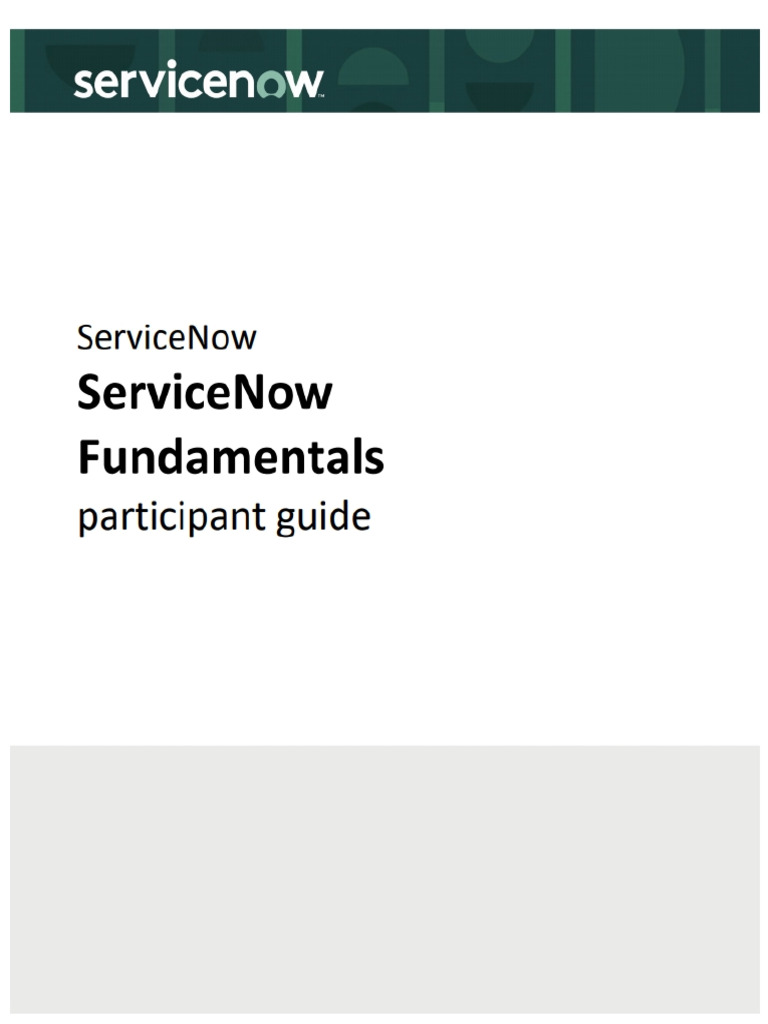 ServiceNow Fundamentals Overview | PDF | Password | Mobile App