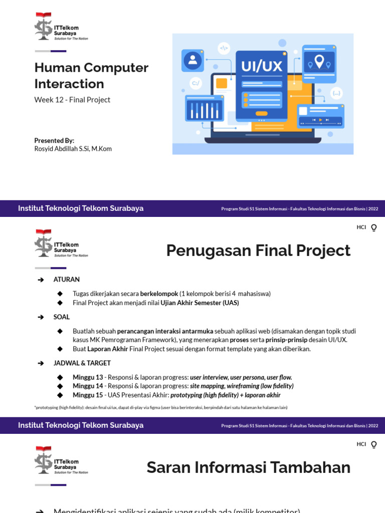 Proyek Akhir HCI: Desain UI/UX Web | PDF