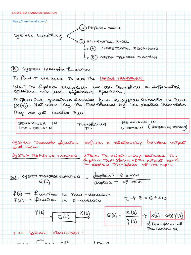 2.4 - System Transfer Function | PDF