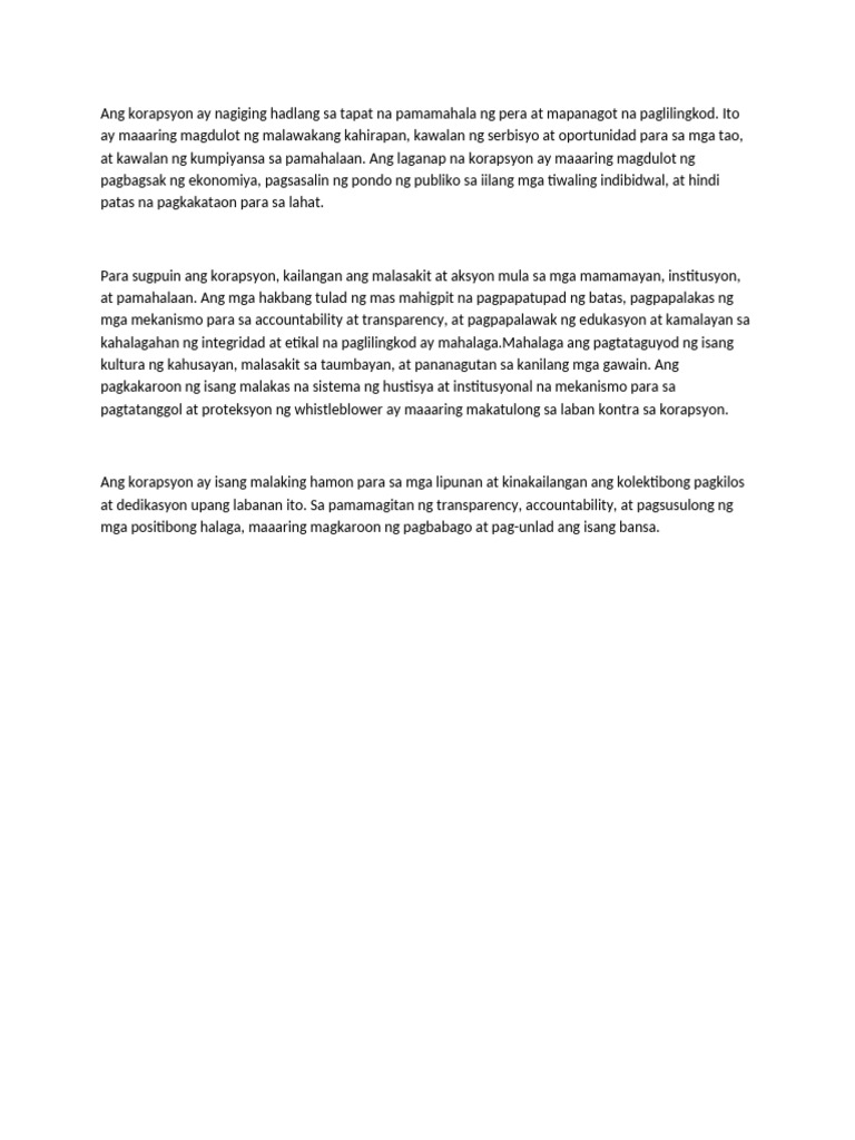 Ang Korapsyon a-WPS Office | PDF