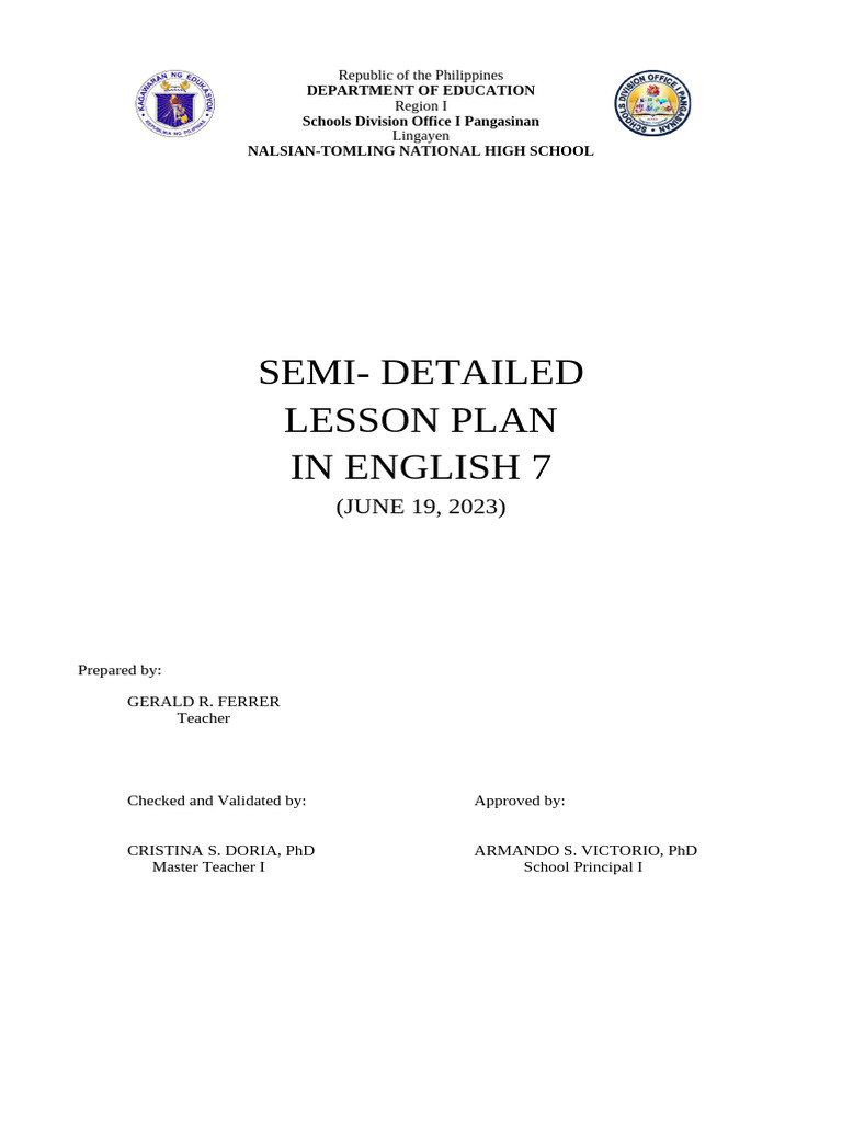 Week 5 English 7 LP | PDF | Essays | Plot (Narrative)