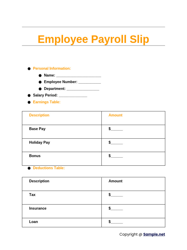 Employee Payroll Slip | PDF