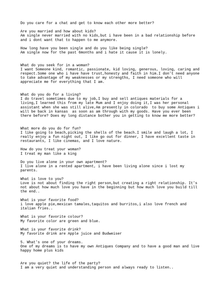 1st Chatting Format | PDF | Wellness | Lifestyle