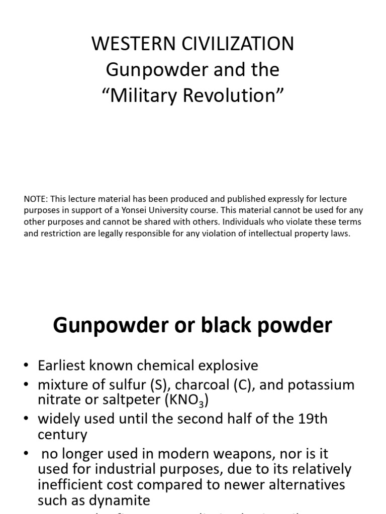 Gun Powder and The Military | PDF | Gunpowder | Gun