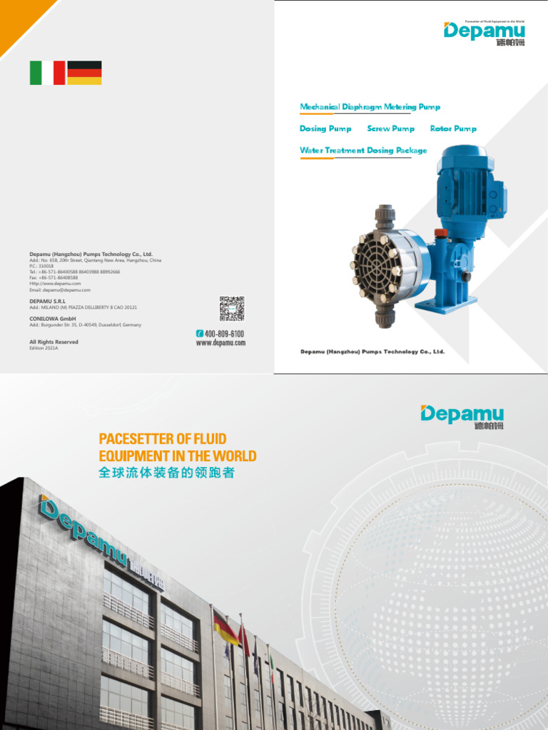 Depamu: Leader in Diaphragm Pumps | PDF | Pump | Flow Measurement