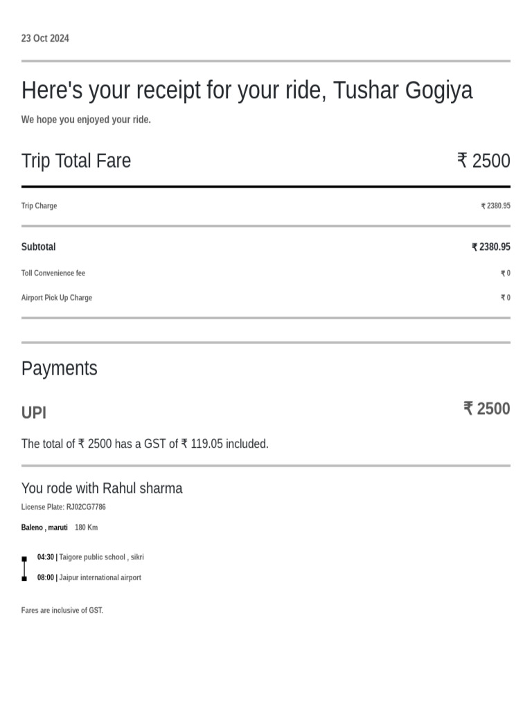 Cab Bill Template 1 PDF