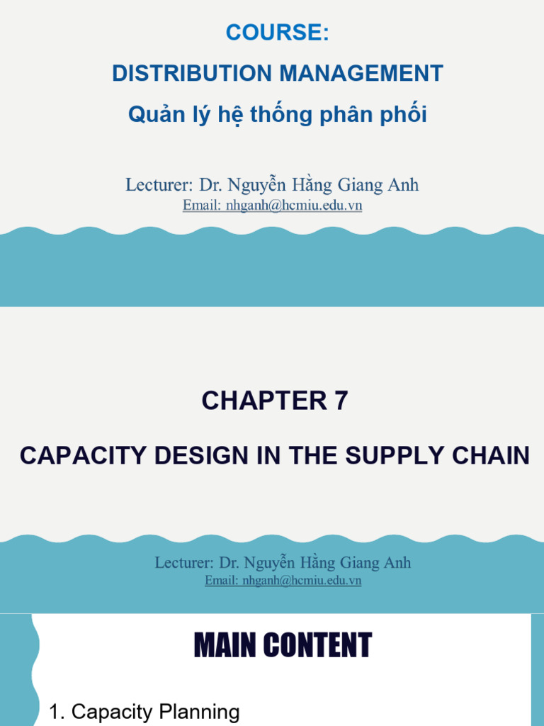 Chapter 7 - Capacity Design in The Supply Chain | PDF | Computers ...