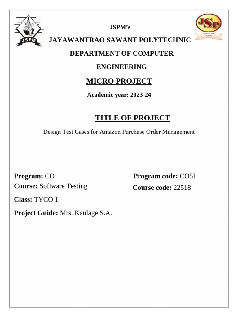 STE Microproject Format | PDF | Software Testing | System