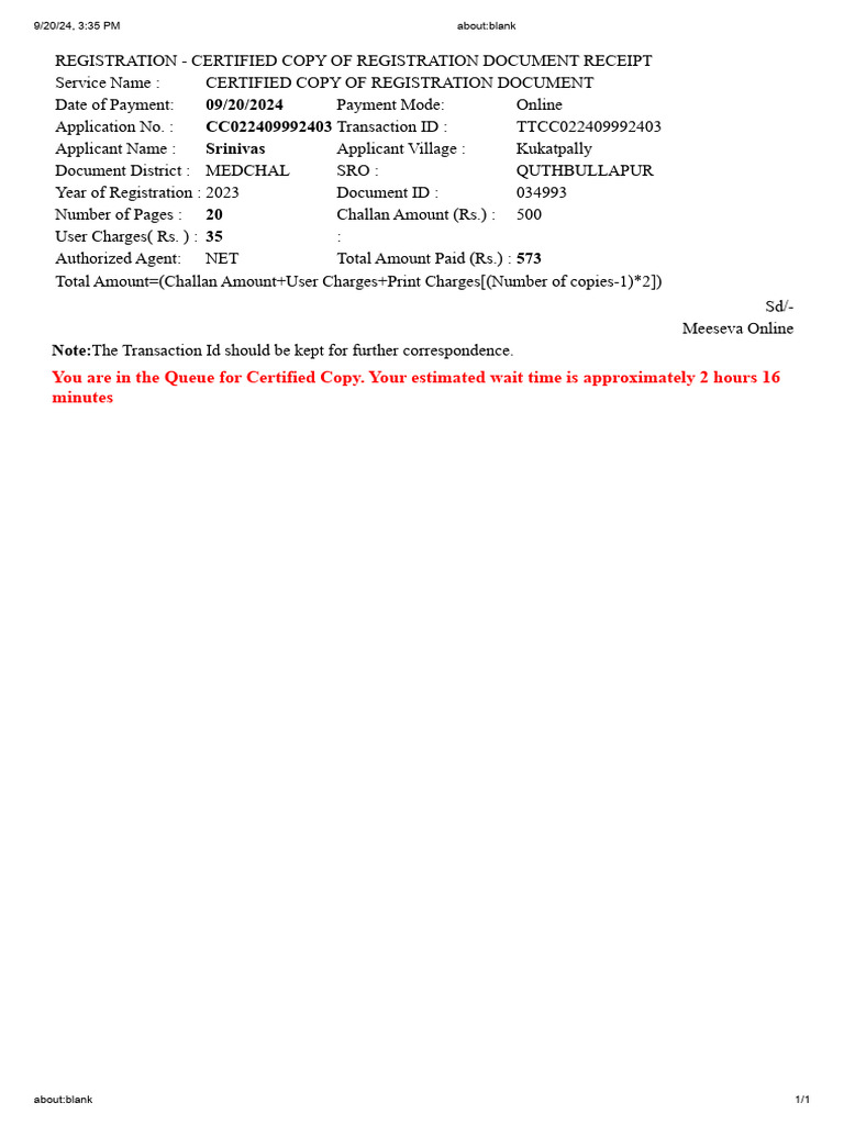 CC Ack | PDF