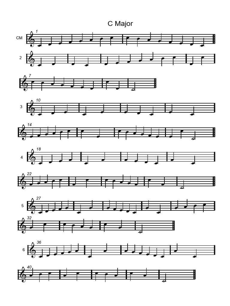 Music Notation Patterns | PDF