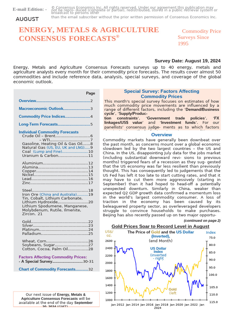 EMAug 2024 | PDF | West Texas Intermediate | Ounce