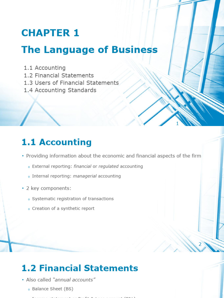 01 The Language of Business | PDF | Finance & Money Management