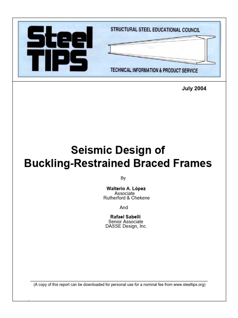 Seismic Design of BRBF Systems | PDF | Strength Of Materials | Chemical ...