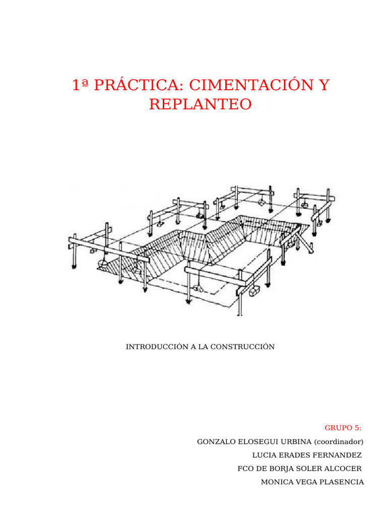 Cimentación y Replanteo | PDF | Fundación profunda | Fundación (Ingeniería)