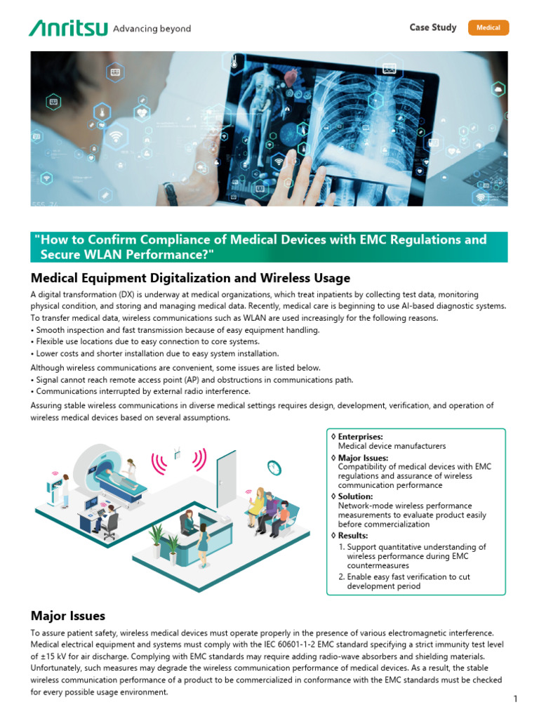 EMC Compliance for Wireless Medical Devices | PDF | Electromagnetic ...