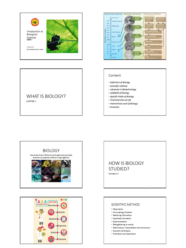 Introduction To Biological Sciences Pdf Organisms Biology