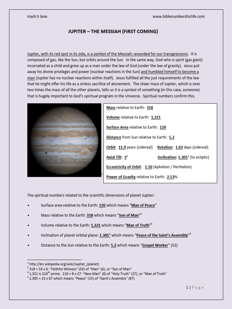 Jupiter Messiah First Coming | PDF | Jupiter | Planets