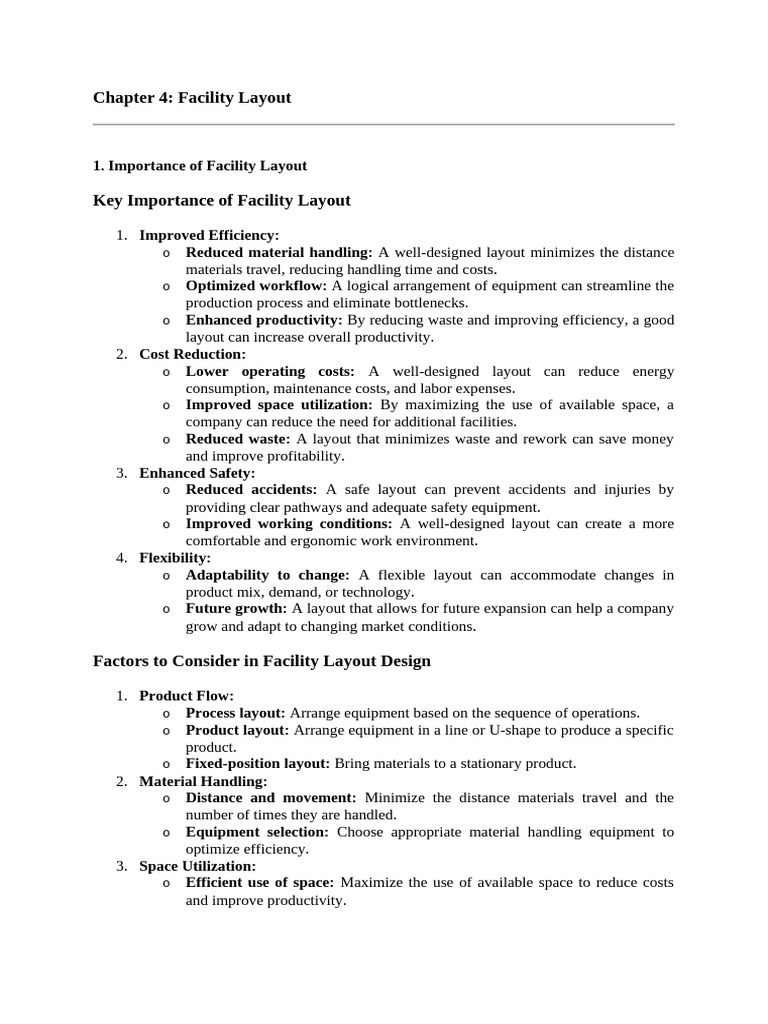 OM Chapter 4 - Facility Layout | PDF | Human Factors And Ergonomics ...