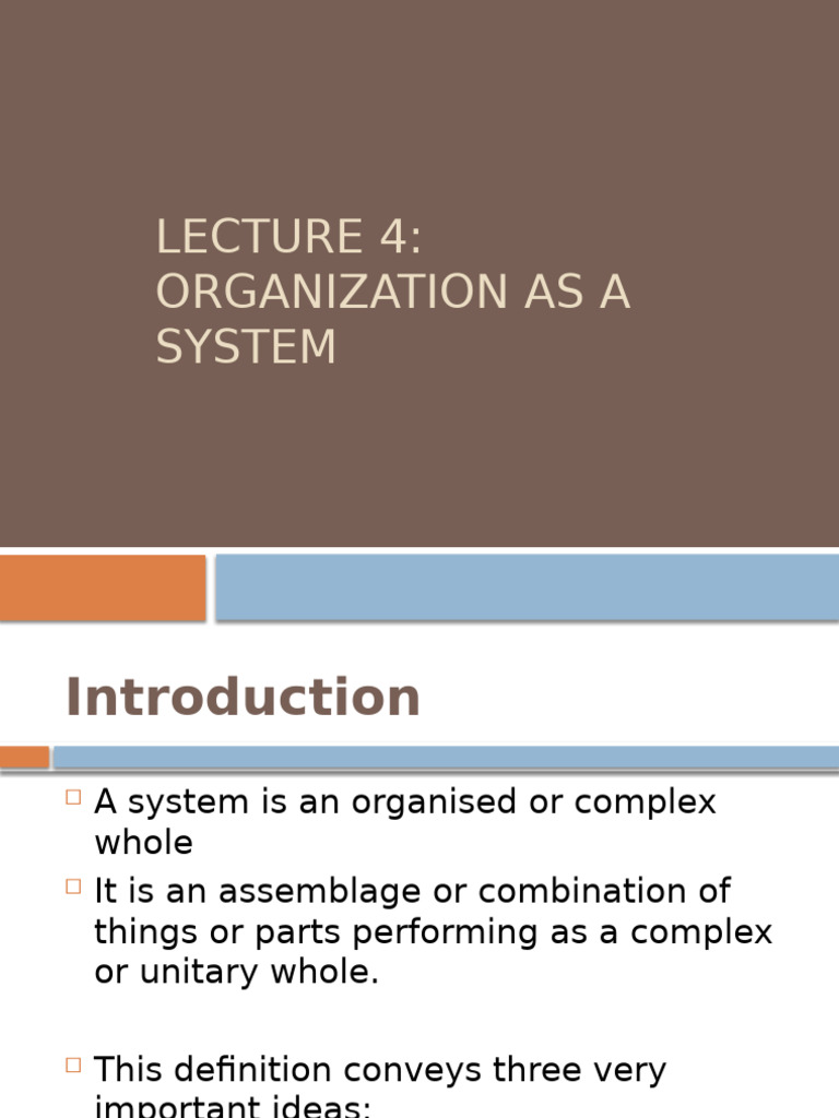 Understanding Organizations as Systems | PDF | System | Systems Theory