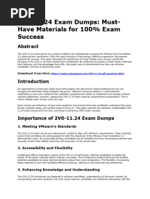 2V0-11.24 Exam Dumps