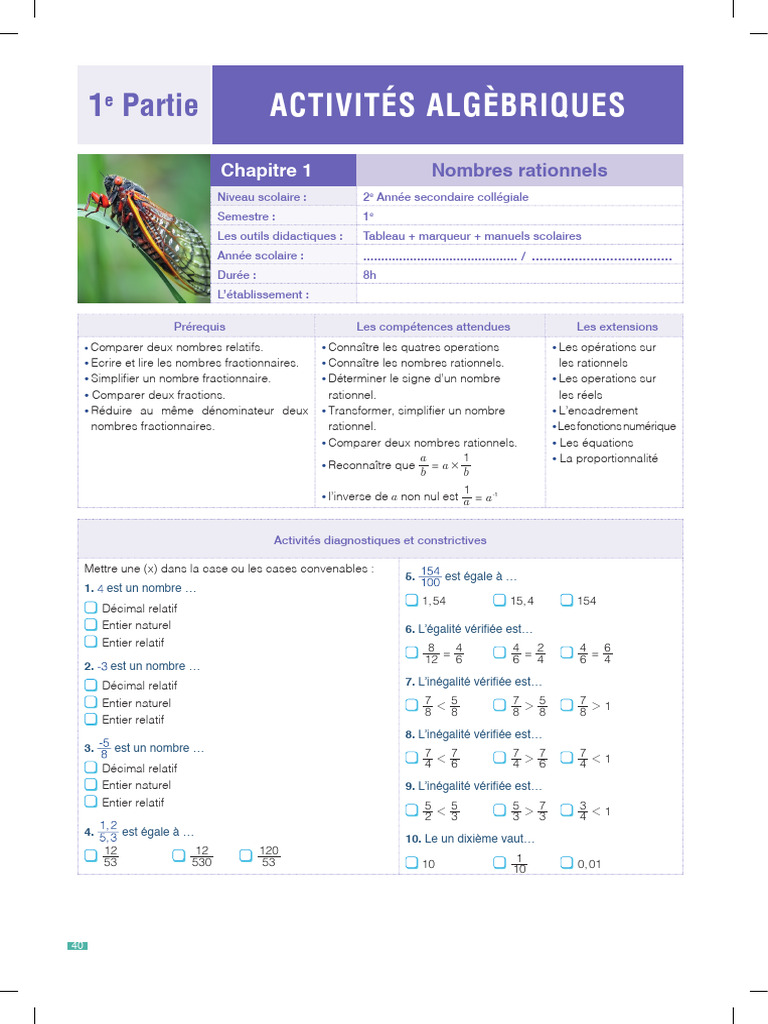 Cours sur les Nombres Rationnels | PDF | Nombre rationnel | Nombre