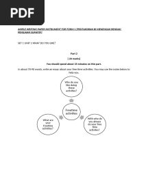 Pecutan Uasa Form 1 Writing Paper Part 2