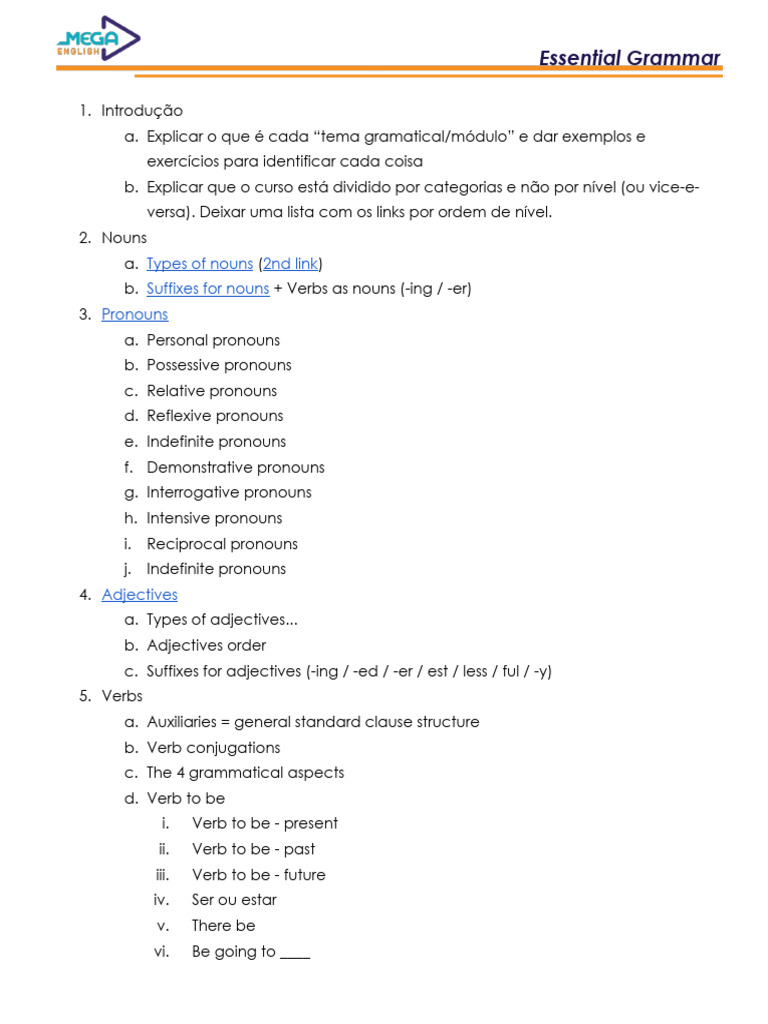 Essential Grammar - Estrutura | PDF | Pronoun | Verb