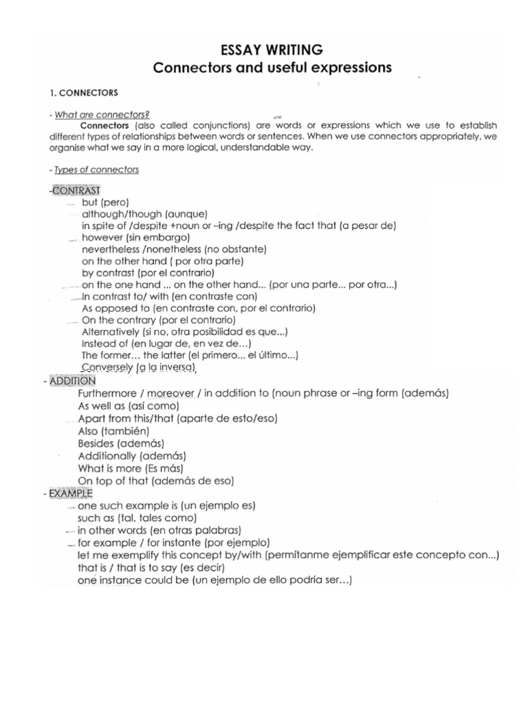 Conectors Word | PDF
