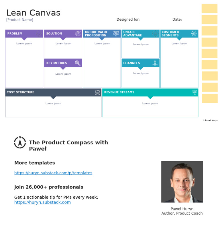 Lean Canvas Template for Startups | PDF