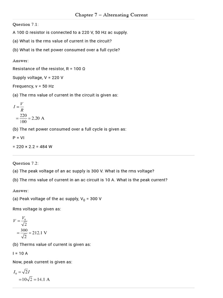 AC Circuit Analysis for Students | PDF | Inductor | Capacitor