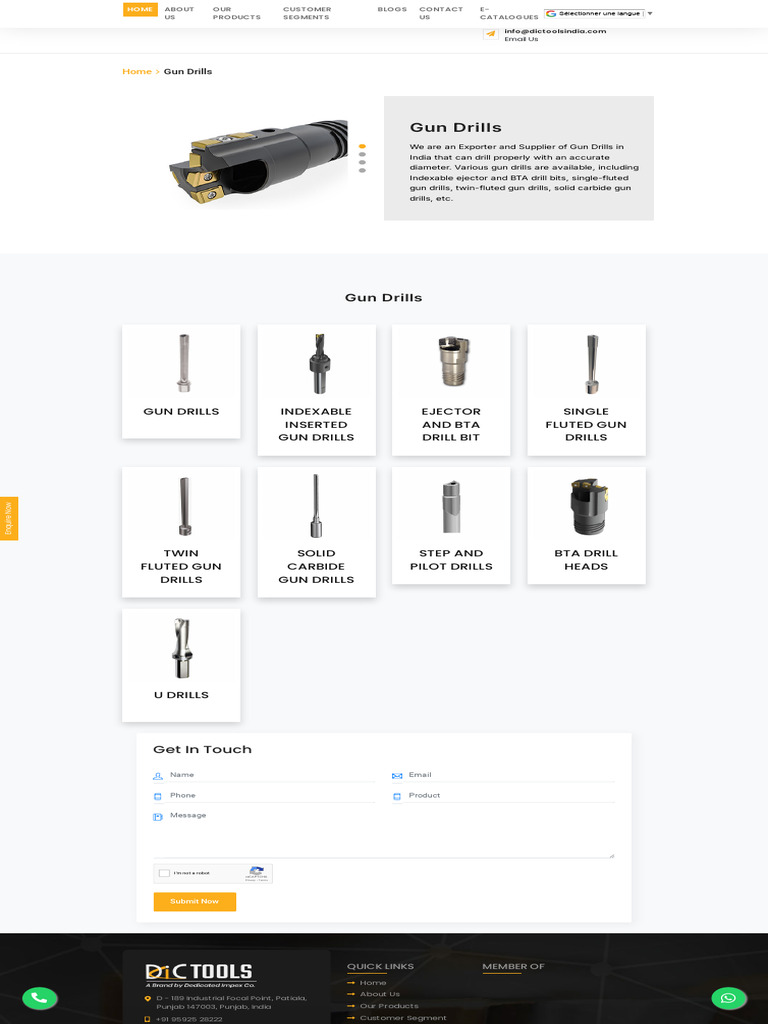 Gun Drills - Gun Drills Manufacturers - DIC Tools India | PDF | Cutting ...