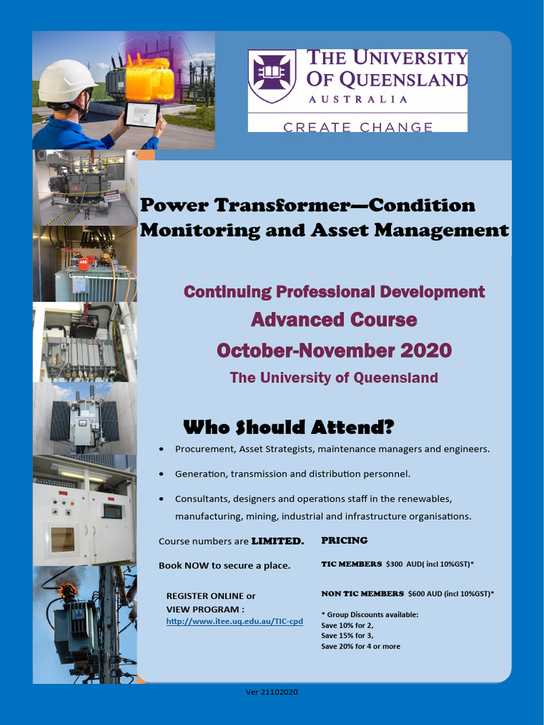 Power Transformer Asset Management Course | PDF | Risk | Transformer