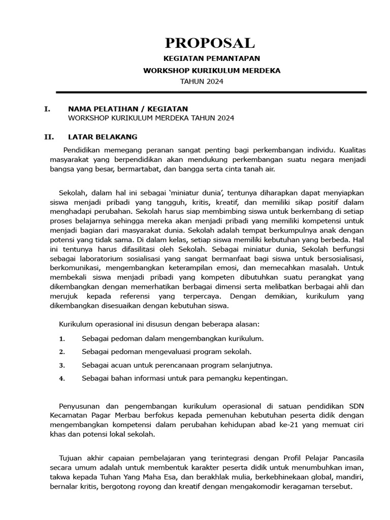 Workshop Kurikulum Merdeka 2024 | PDF | Karier & Perkembangan